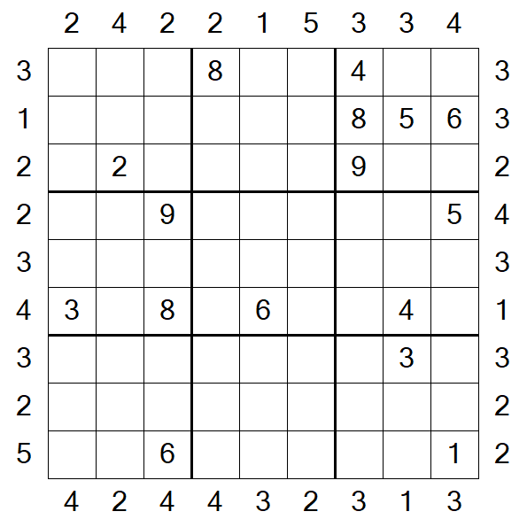 Skyscraper Sudoku - Difficile