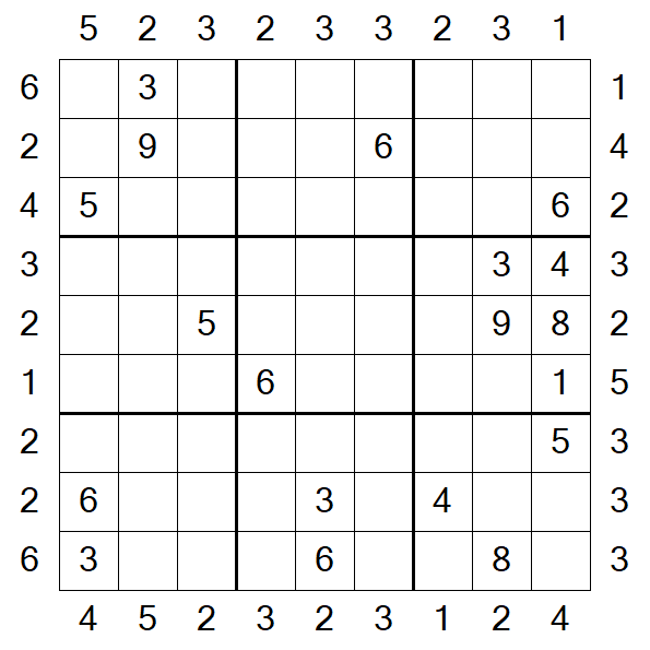 Skyscraper Sudoku - Difficile