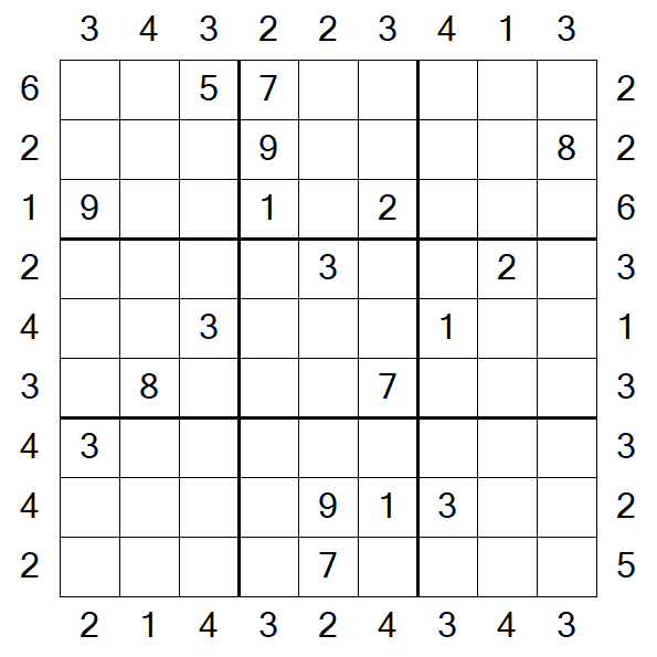 Skyscraper Sudoku - Difficile