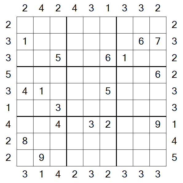 Skyscraper Sudoku - Difficile