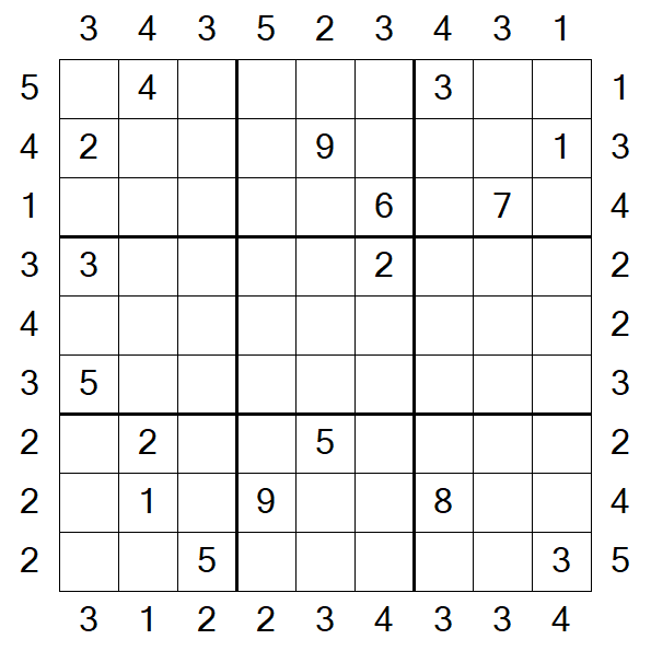 Skyscraper Sudoku - Difficile