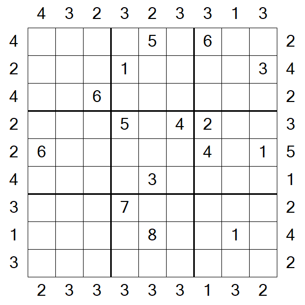Skyscraper Sudoku - Difficile
