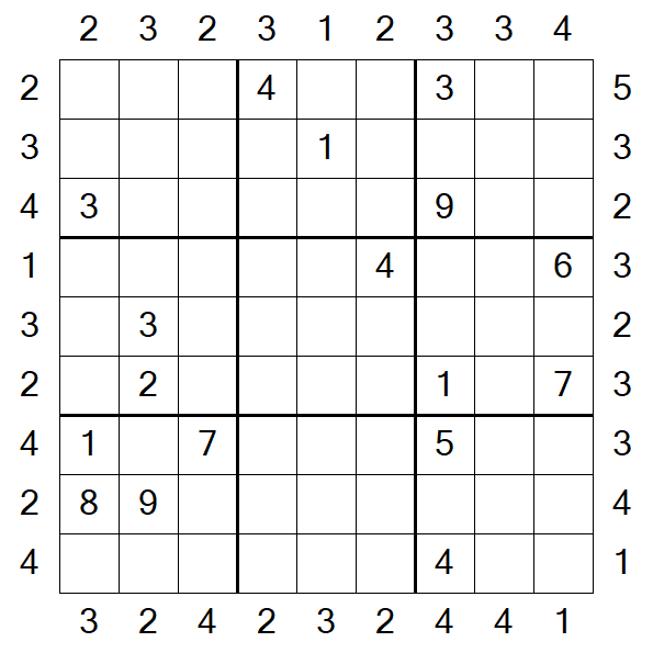 Skyscraper Sudoku - Difficile