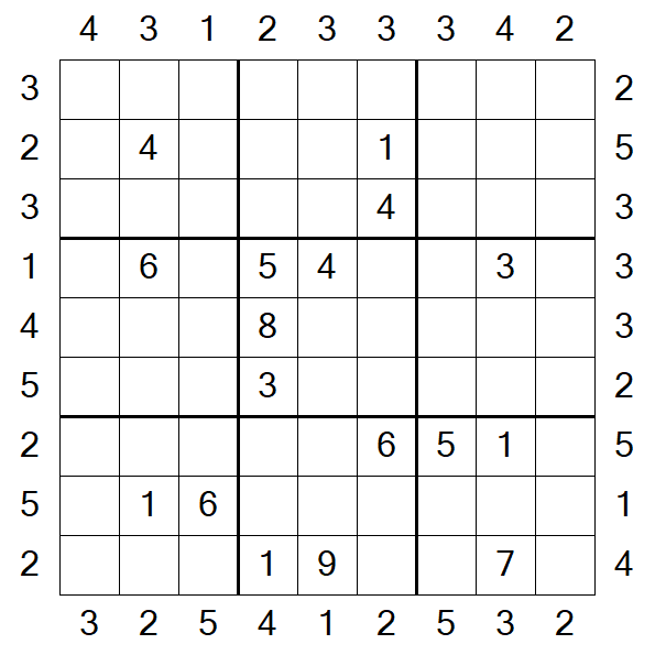 Skyscraper Sudoku - Difficile