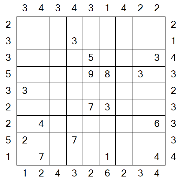 Skyscraper Sudoku - Schwierig