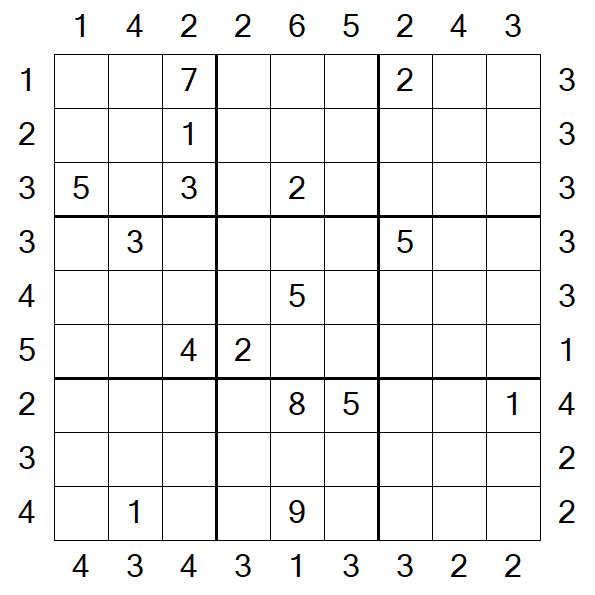 Skyscraper Sudoku - Difficile
