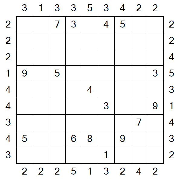 Skyscraper Sudoku - Difficile