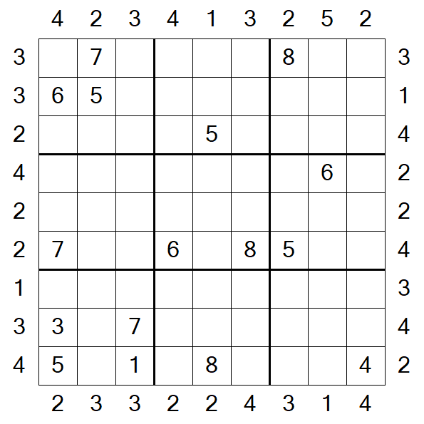 Skyscraper Sudoku - Difficile