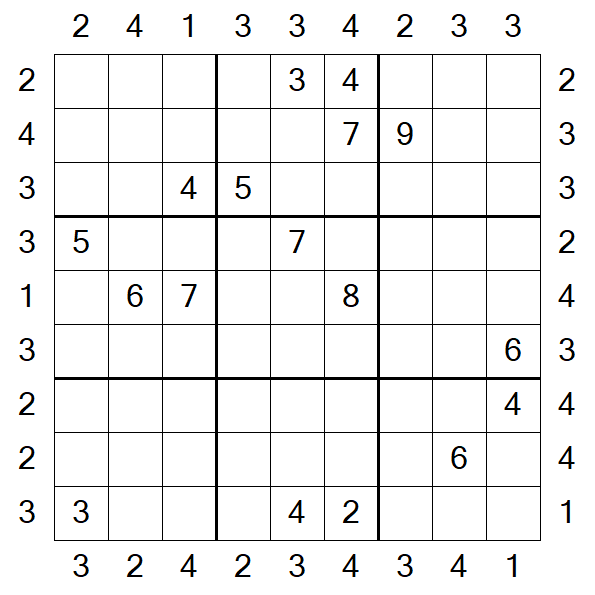 Skyscraper Sudoku - Difficile