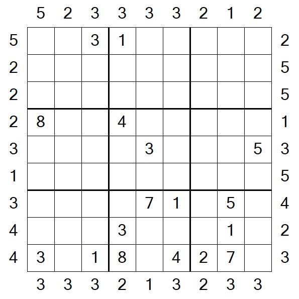 Skyscraper Sudoku - Difficile