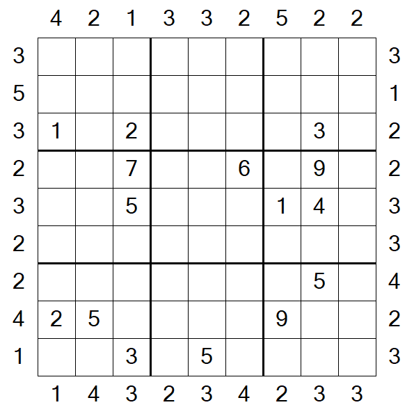 Skyscraper Sudoku - Difficile