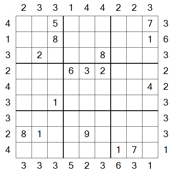 Skyscraper Sudoku - Difficile