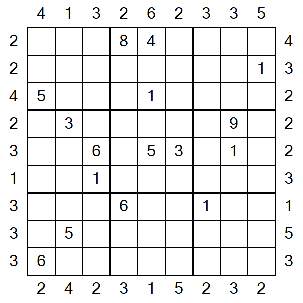 Skyscraper Sudoku - Difficile