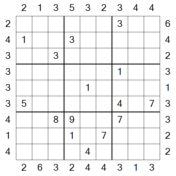 Skyscraper Sudoku - Difficile
