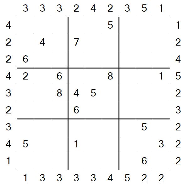 Skyscraper Sudoku - Difficile
