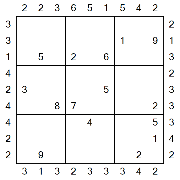 Skyscraper Sudoku - Difficile