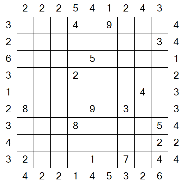 Skyscraper Sudoku - Difficile