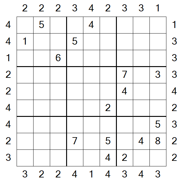 Skyscraper Sudoku - Difficile