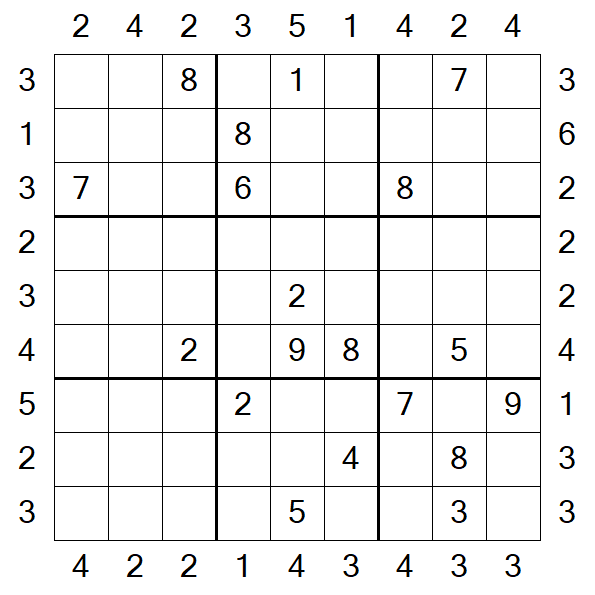 Skyscraper Sudoku - Difficile