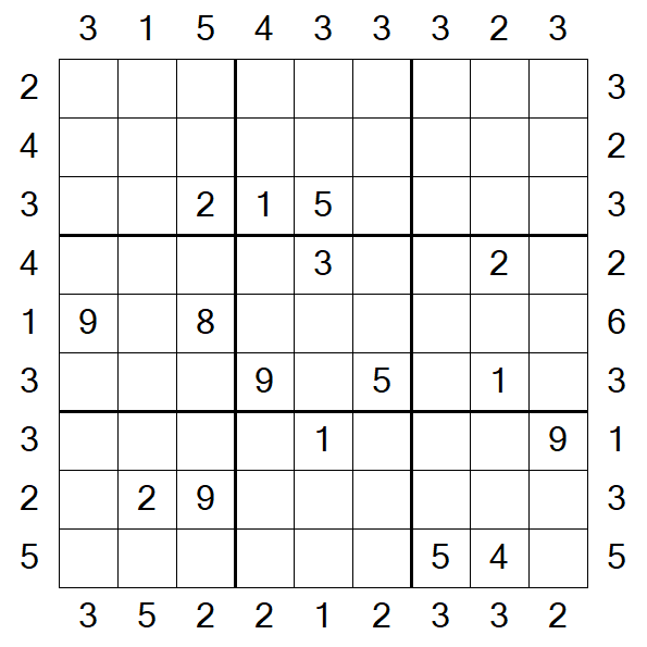 Skyscraper Sudoku - Difficile
