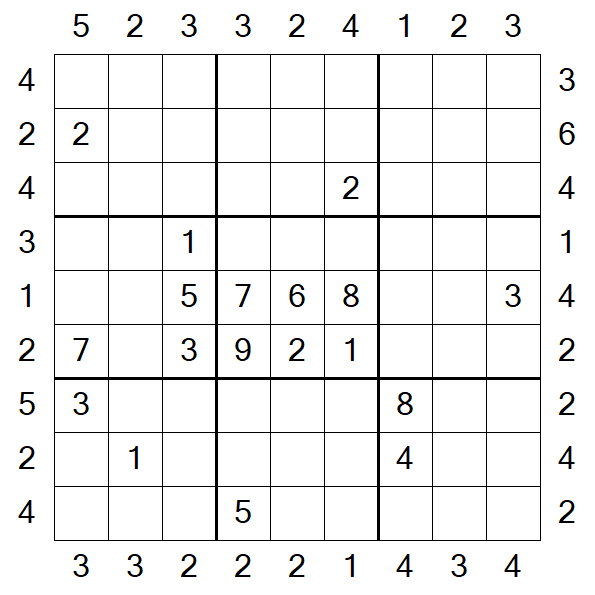Skyscraper Sudoku - Hard