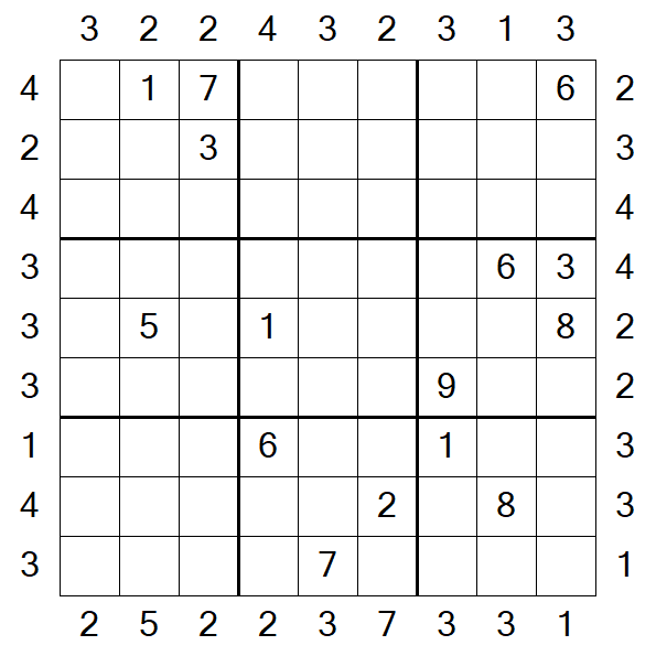 Skyscraper Sudoku - Hard