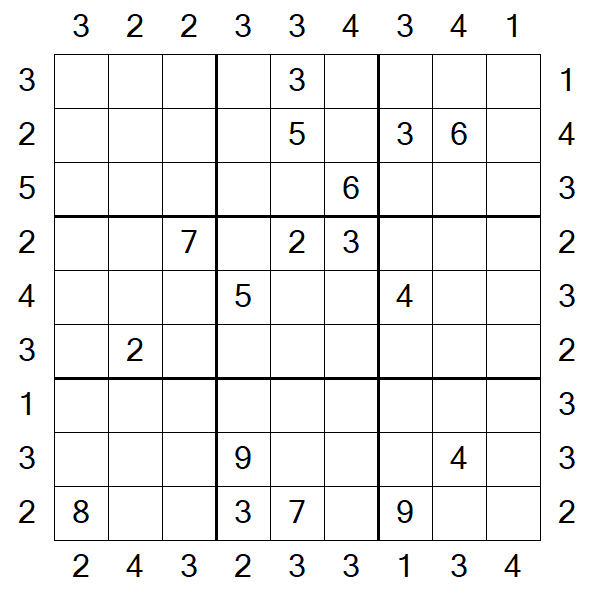 Skyscraper Sudoku - Hard