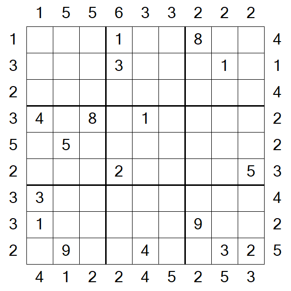 Skyscraper Sudoku - Difícil