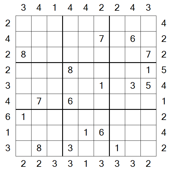 Skyscraper Sudoku - Schwierig