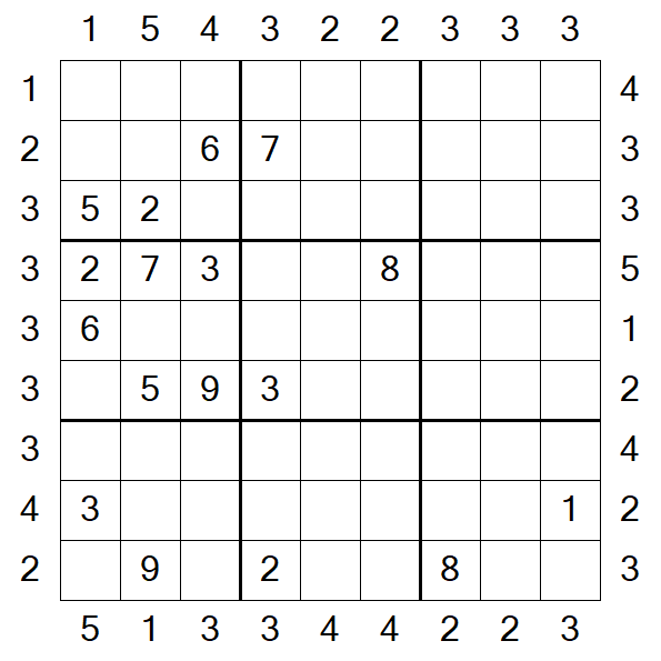 Skyscraper Sudoku - Difícil