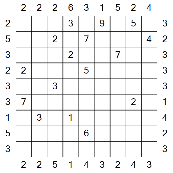 Skyscraper Sudoku - Difficile