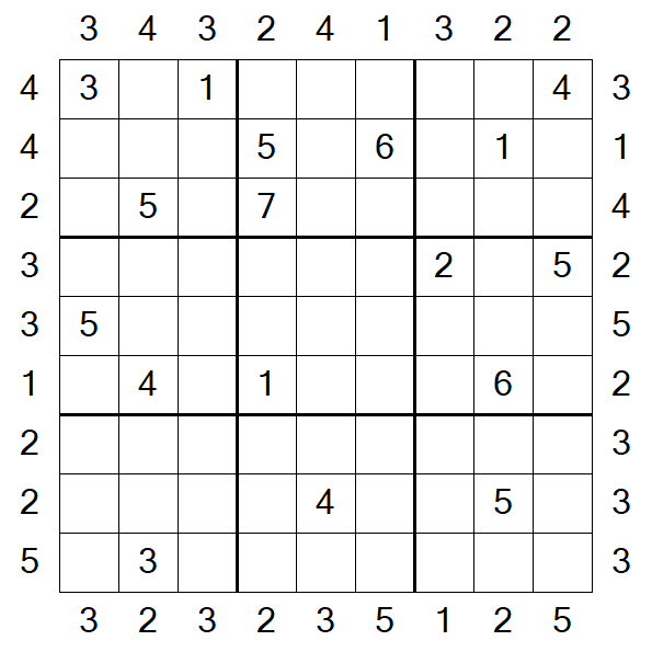 Skyscraper Sudoku - Difícil