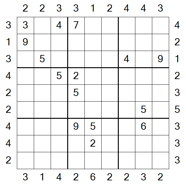 Skyscraper Sudoku - Difícil