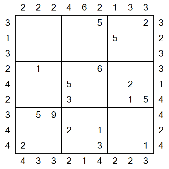 Skyscraper Sudoku - Difficile