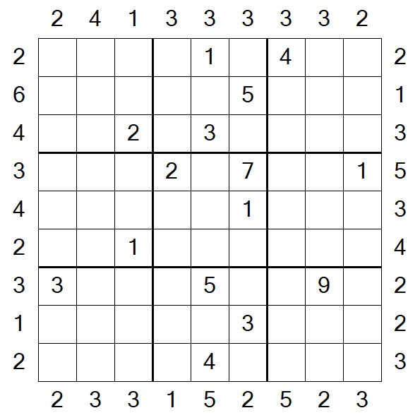 Skyscraper Sudoku - Hard