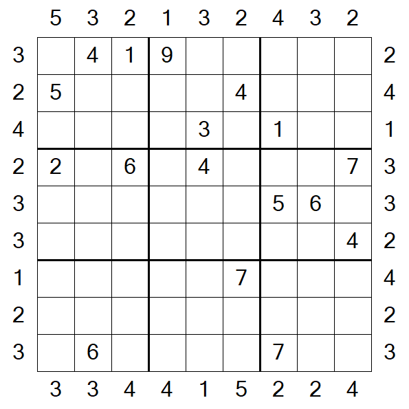 Skyscraper Sudoku - Difficile