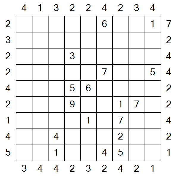 Skyscraper Sudoku - Difficile