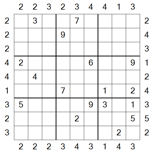 Skyscraper Sudoku - Difficile