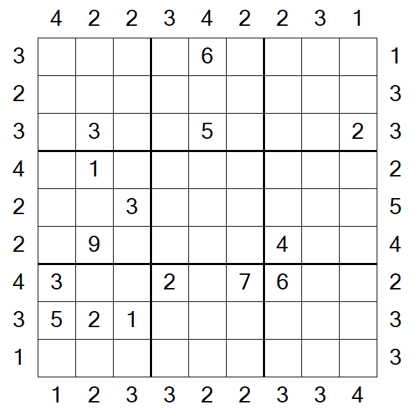 Skyscraper Sudoku - Difficile