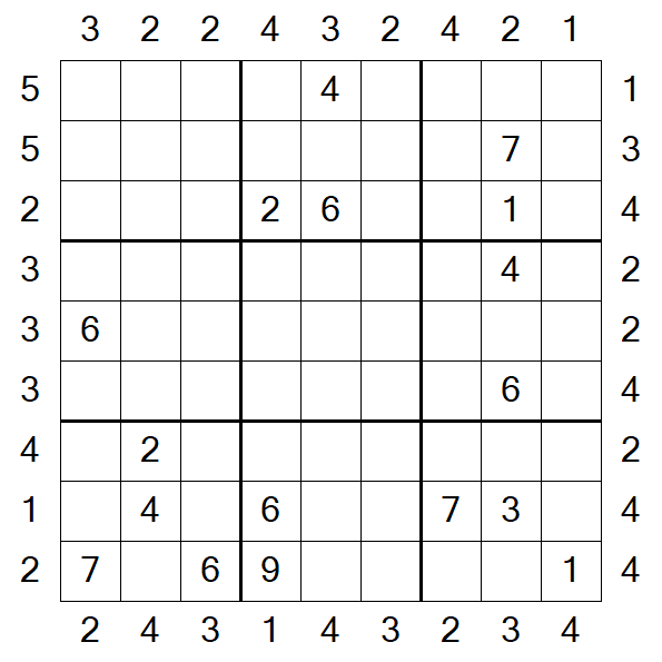 Skyscraper Sudoku - Difficile