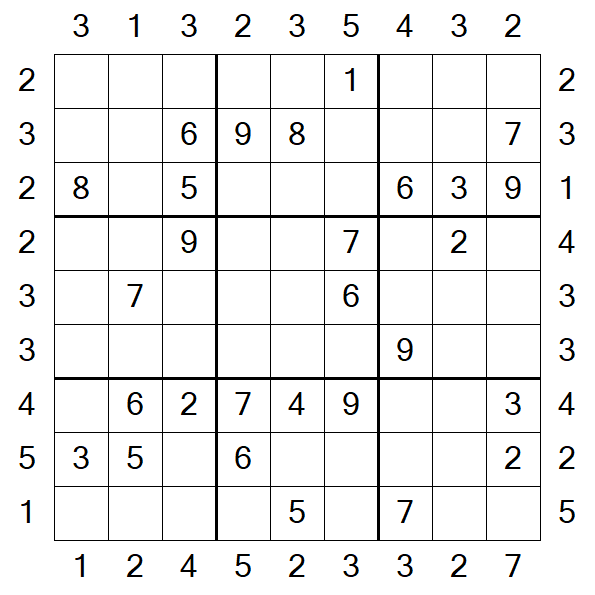 Skyscraper Sudoku - Mittel