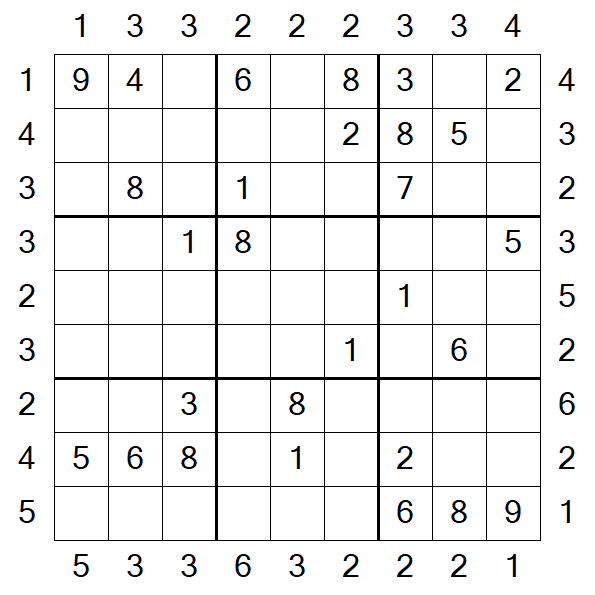 Skyscraper Sudoku - Medio