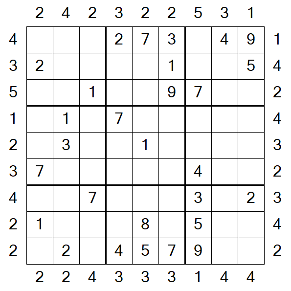Skyscraper Sudoku - Medio