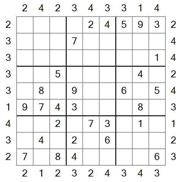 Skyscraper Sudoku - Medio