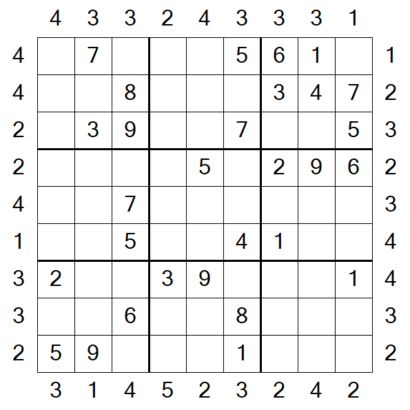 Skyscraper Sudoku - Medio