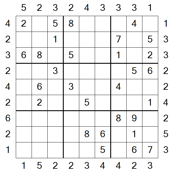 Skyscraper Sudoku - Medium