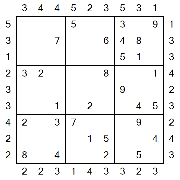 Skyscraper Sudoku - Medium