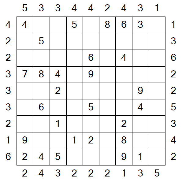 Skyscraper Sudoku - Medium