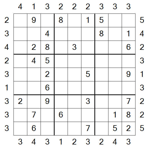 Skyscraper Sudoku - Medium