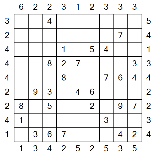 Skyscraper Sudoku - Medium